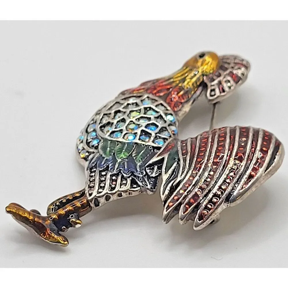 Estate rooster brooch